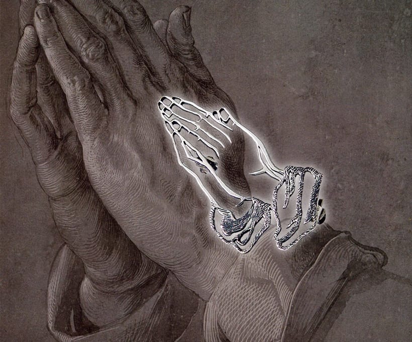A Tribute to Classic Art and Faith | The Hand of Prayer 1 Handmade Jewelry Enamel Art Handmade Jewelry Enamel Art Silver "Praying Hands" brooch