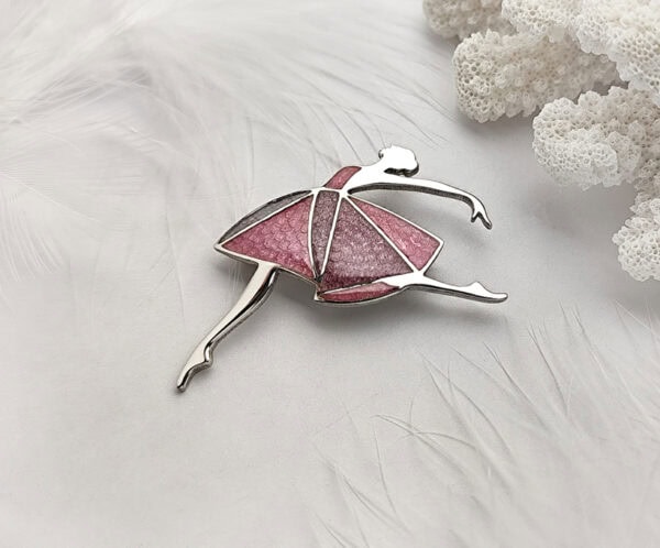 Dancing Moments1 Dancing Moments|925 Silver Champlevé Enamel Brooch