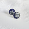 Winter Sprite｜925 Silver Frosted Enamel Snowflake Earrings