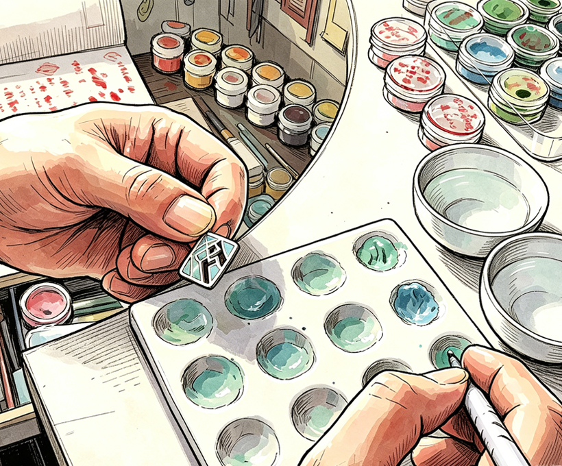 Echoes of Time | Daily Care for Vitreous Enamel Jewelry 1 Handmade Jewelry Enamel Art Handmade Jewelry Enamel Art It showcases the process of hand-filling enamel colors and creating the scene within the studio.