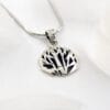 Lush bamboo garden The silver necklace "Lush Bamboo Garden" shows the design of green bamboo, symbolizing the tenacity of life and reflecting Chinese traditional culture.