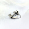 Cross anchor-shaped 925 sterling silver brooch
