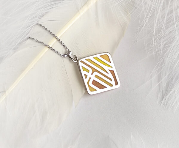 Four Seasons Imagery D2 Four Seasons Imagery|925 Silver Plique-à-jour Enamel Necklace