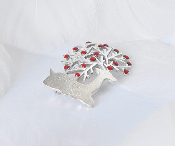 Deer beside the stream Brooch