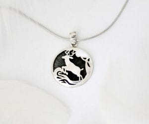 Nine colored deer Necklace