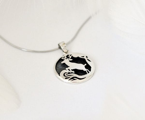 Nine colored deer Necklace