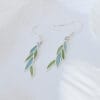 Green Willow Leaves earrings