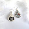 Winter Melody hand-painted enamel earrings